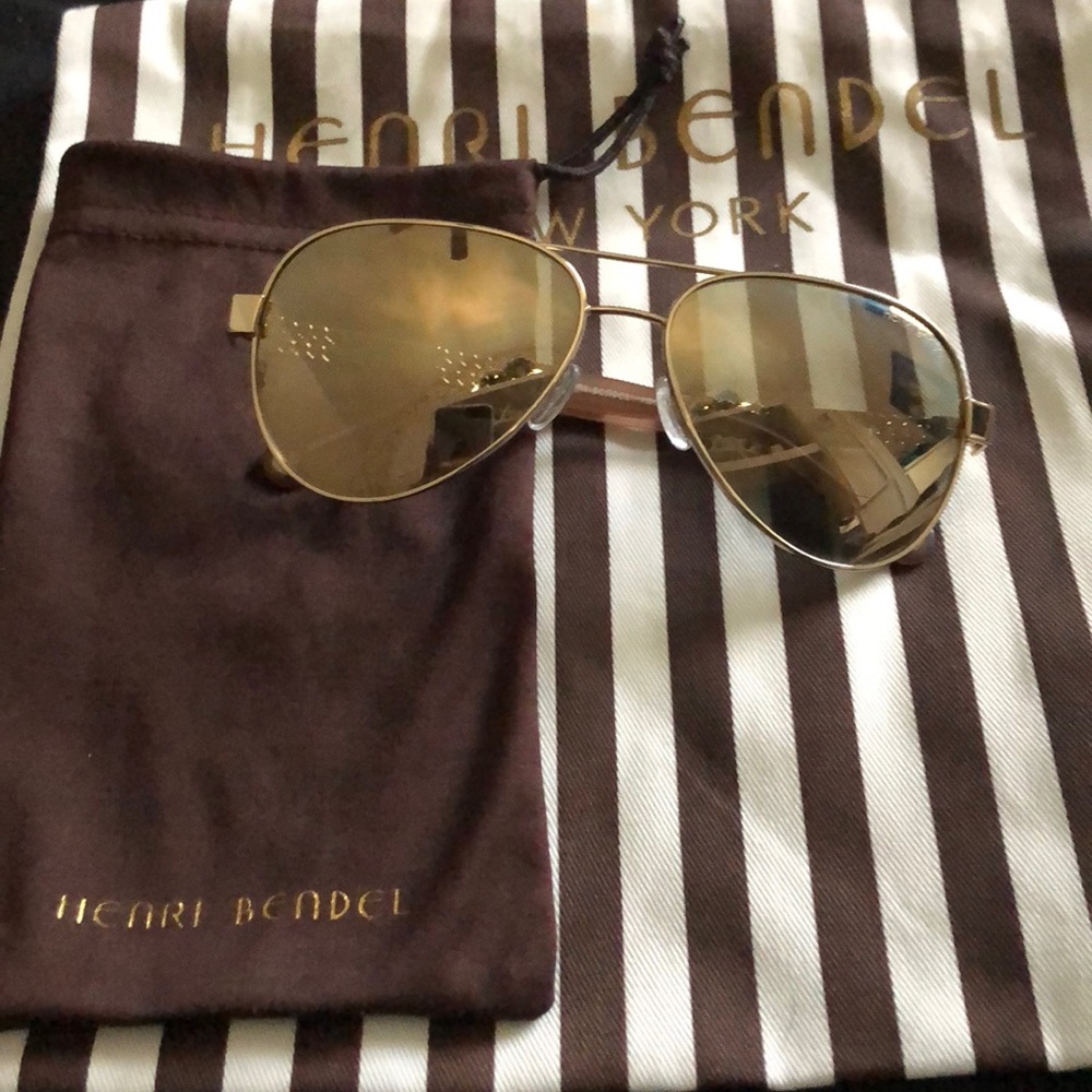 Henri Bendel gold sunnies